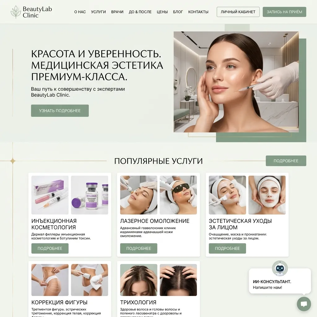 Проект Клиника эстетической медицины «БьютиЛаб»